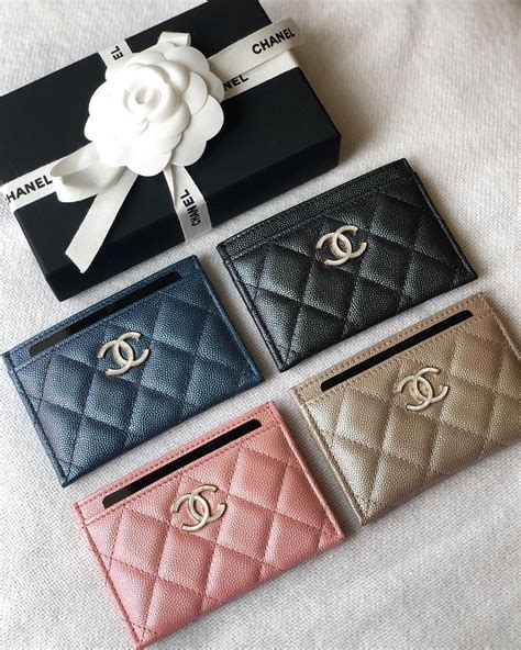 cardholder damen chanel|chanel small card holder price.